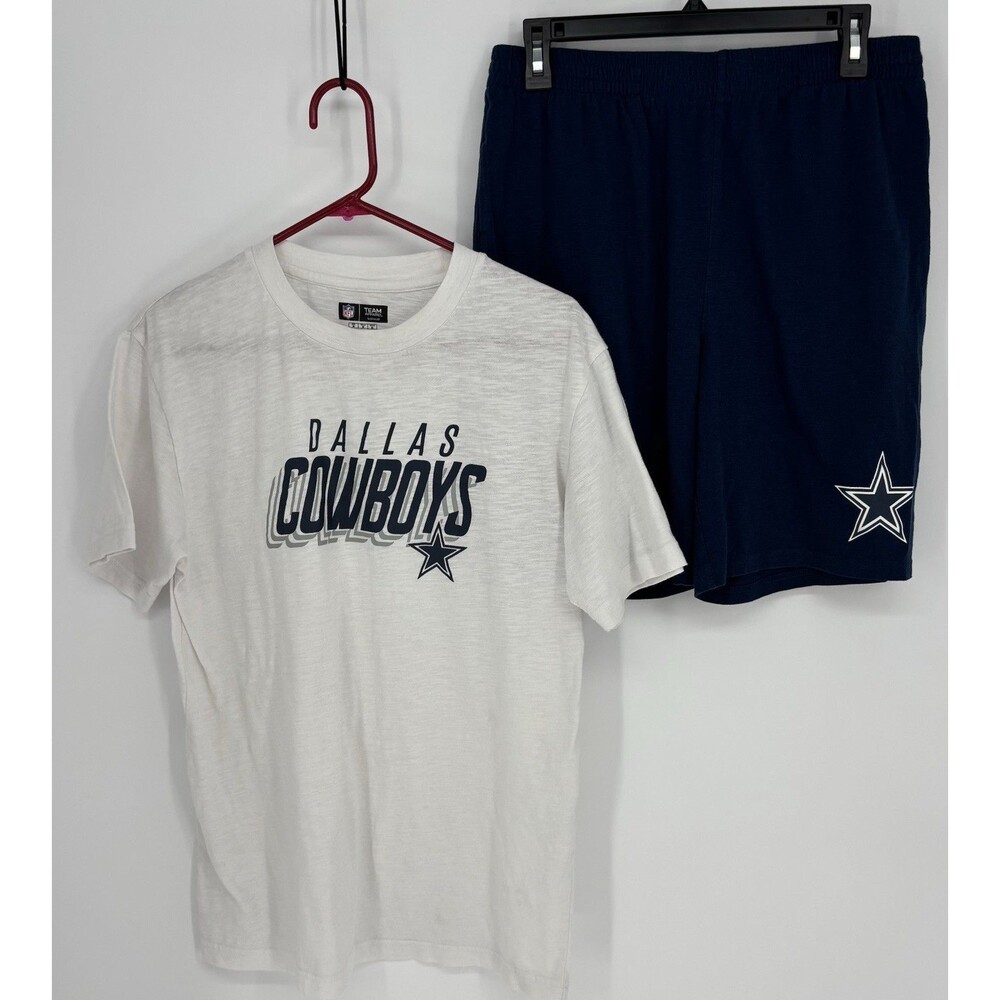 Dallas Cowboys Pajama Set Men’s M NFL Team Apparel Sleepwear Shirt Shorts